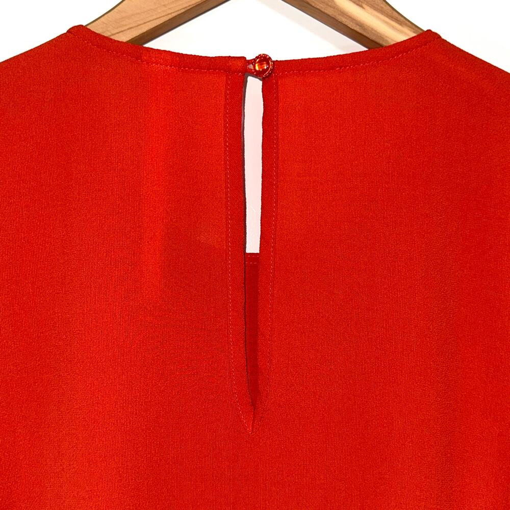 Uncle Frank Red Ruffle Flutter Short Sleeve Mini Dress Size Small - Picture 6 of 11